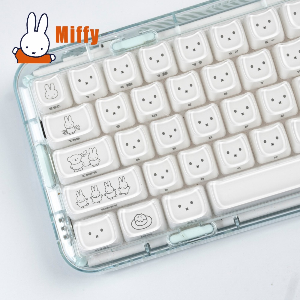 Gaming Accessories Aesthetic - Urocze nakładki na klawisze Miffy, słodkie